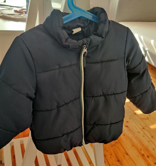 Zimowa granatowa kurtka H&M r 92  niemowlęca