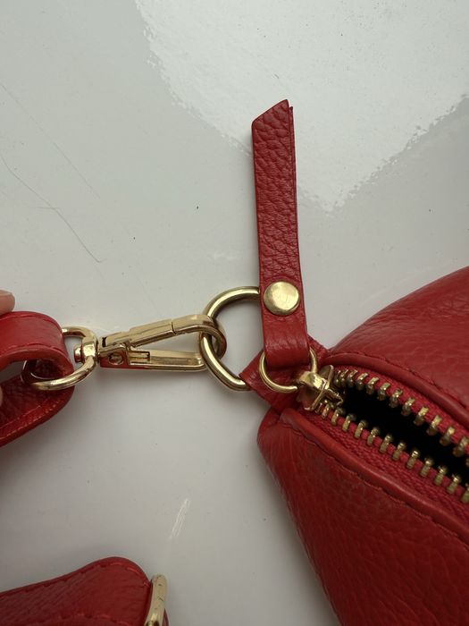 Бананка сумочка натуральа шкіра