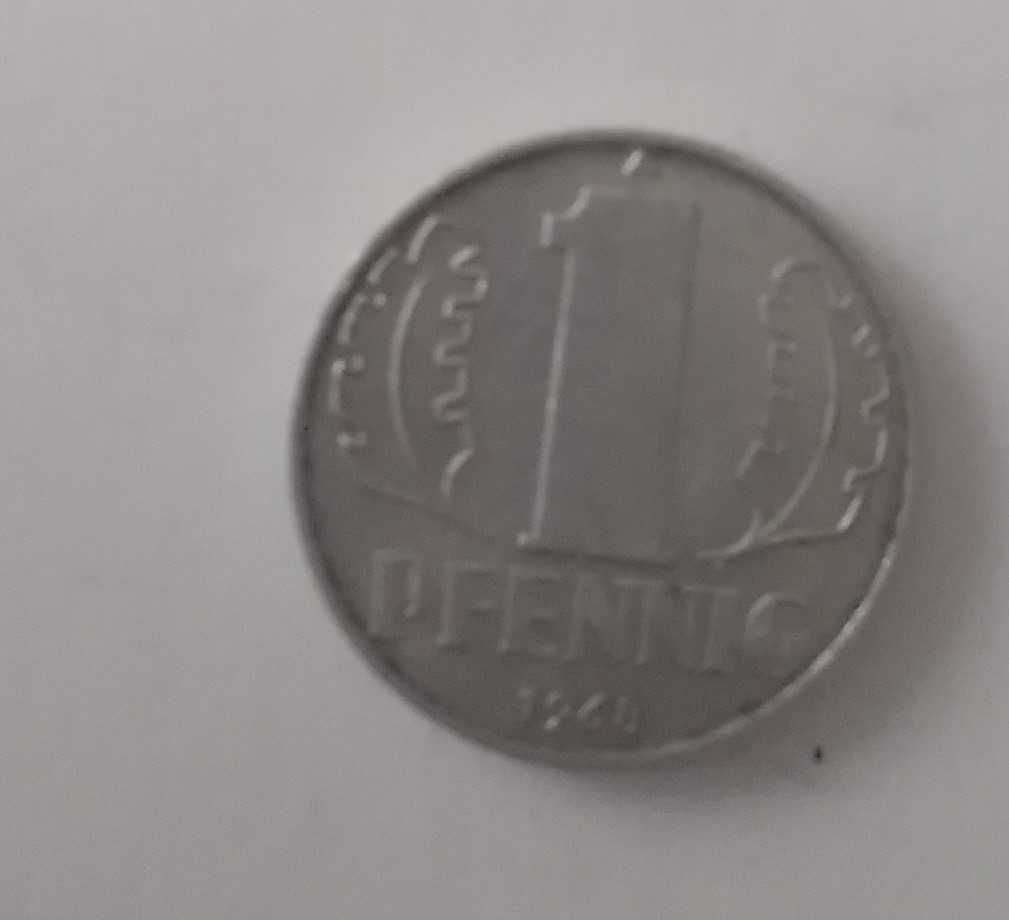 Moneta 1 pfennig DDR 1948