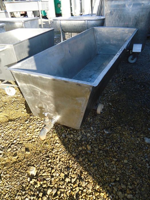 Wanna nierdzewna z stali nierdzewnej na kółkach ko kwasiak pozioma