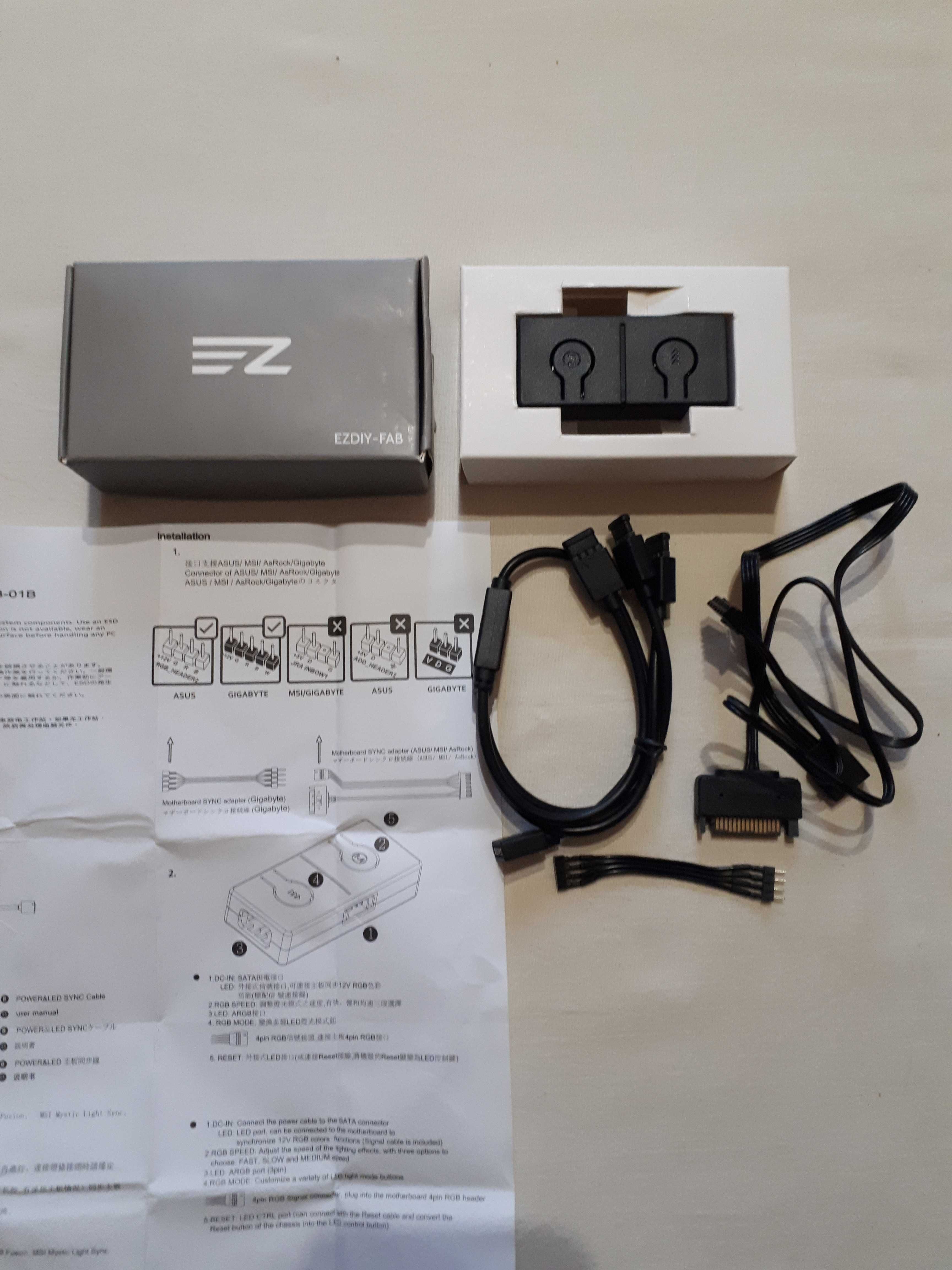 Контролер RGB підсвічування та кабелі-розгалужувачі від EZDIY-FAB