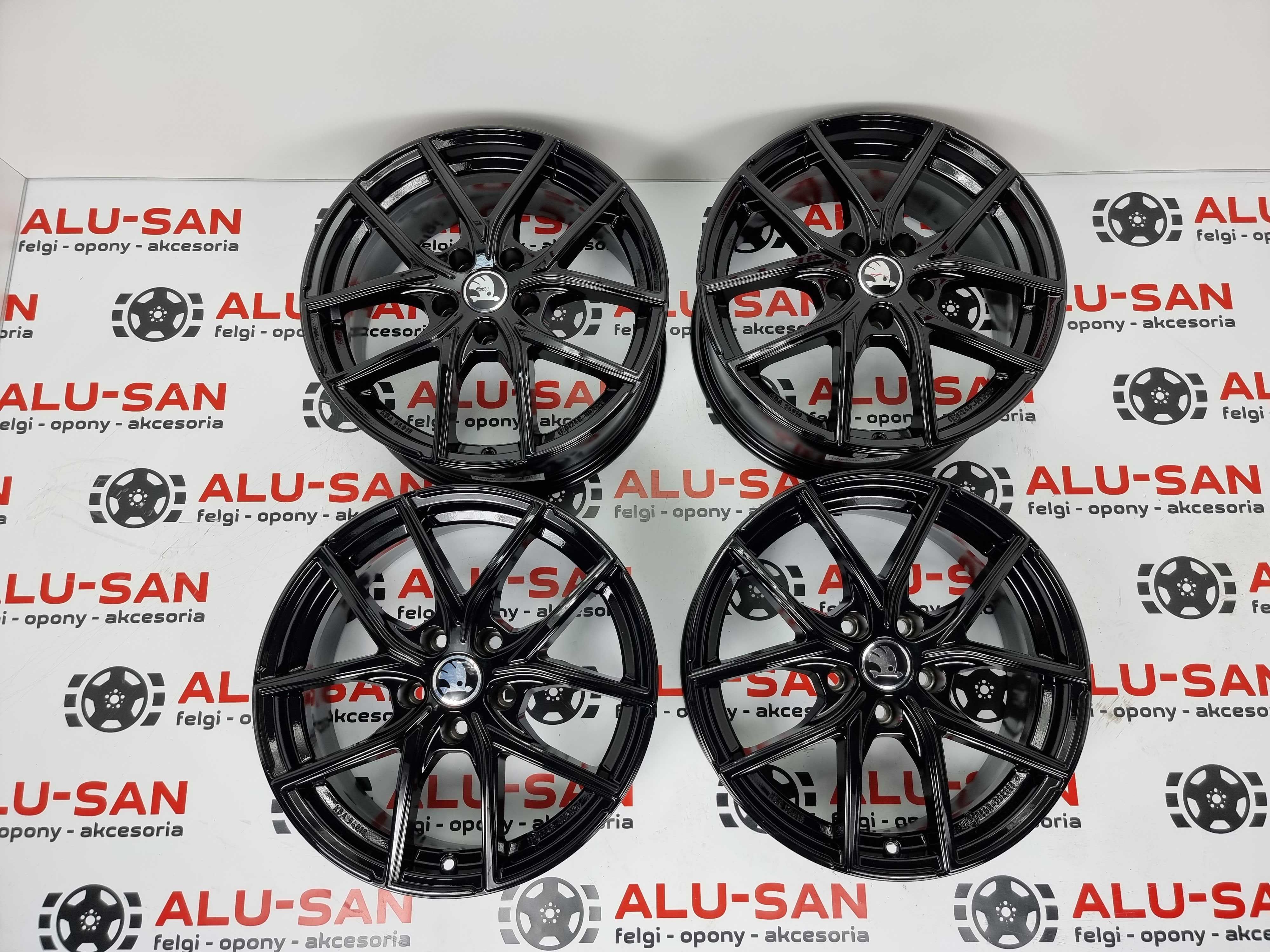 Nowe alufelgi SKODA 17" 5x112 SUPERB I 1 II 2 III 3 YETI Czarne