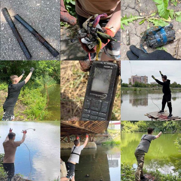 Магніт 200кг Двосторонній неодимовий Пошуковий Рухоме кріпленя LNM60-4