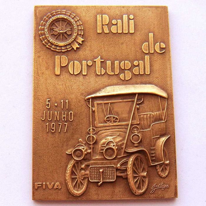 Medalha de Bronze Rally Rali de Portugal Clube Automóveis Antigos 1977