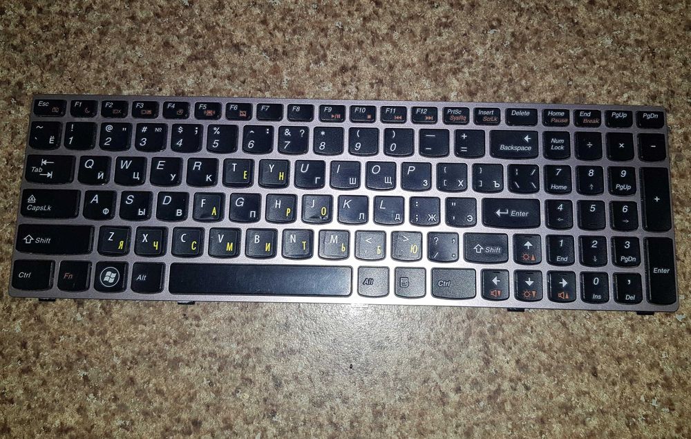 Клавиатура LENOVO 25-011910 25011910 25012436 25013317 (НЕ рабочая)