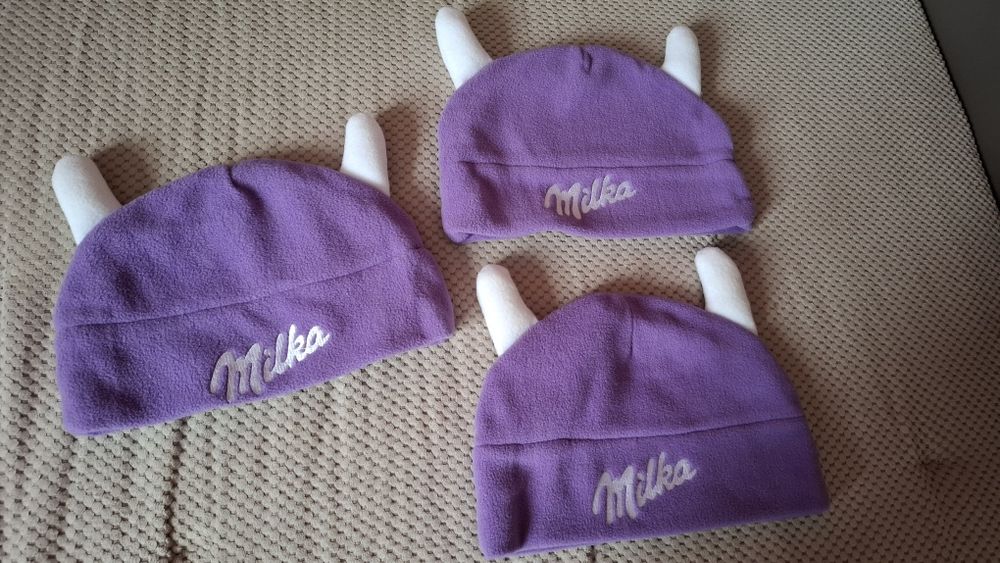 Czapka milka z rogami