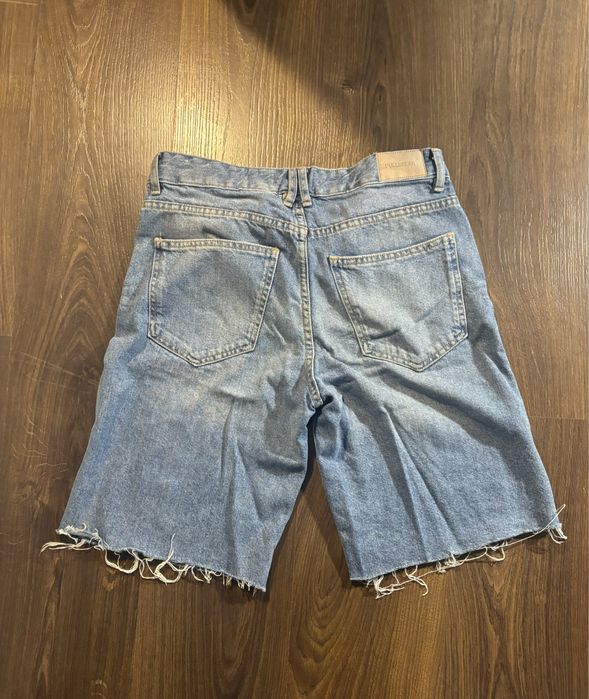 Широкі джинсові шорти на низькій посадці хс