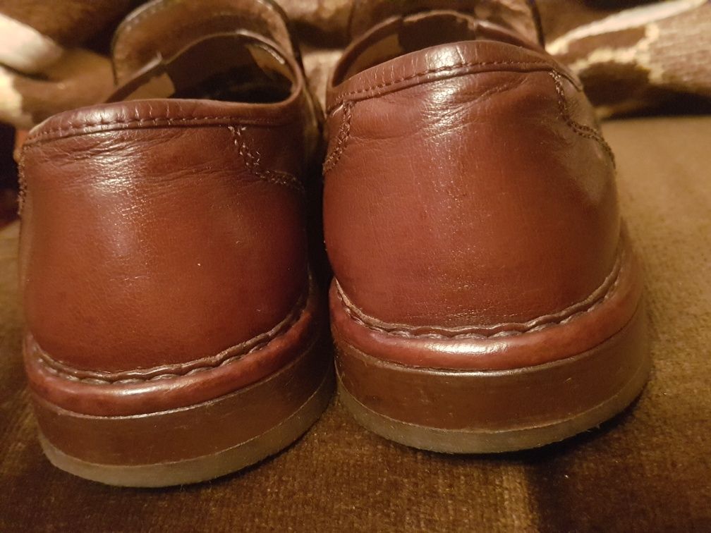 летние кожаные туфли мокасины Sioux(Германия) 42,5 (8,5) ручная работа