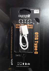 Cabo adaptador OTG Type-C (USB-C) para USB - Novo