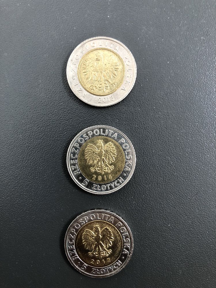 5 złotych - 3 sztuki