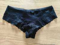 Czarne damskie koronkowe majtki figi seksowne bawełniane r. 34 H&M