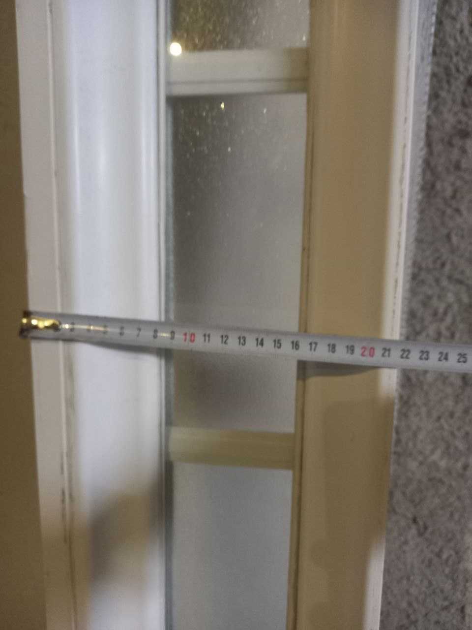Vidro lateral fixo de porta de alumínio lacado, cor branca