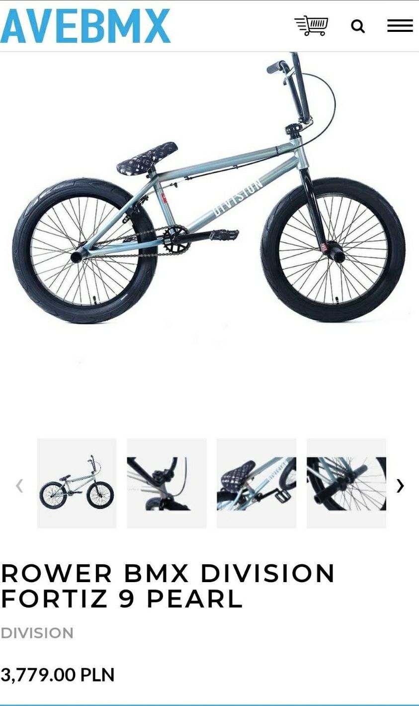 Rower BMX Division Fortiz 9 Pearl