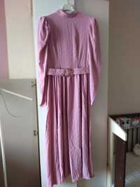Piękna nowa sukienka liliowa midi retro vintage Shein rozm 36