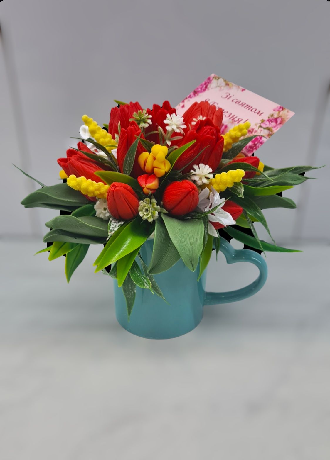 Подарунок букет квітів з мила ручної роботи