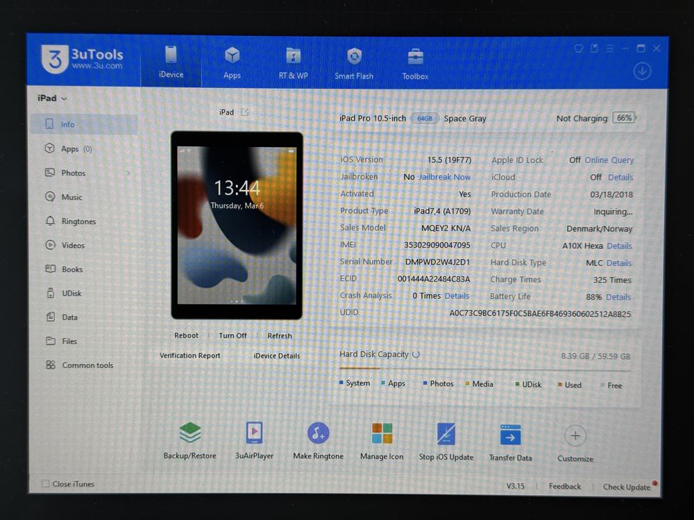 iPad Pro 10.5 (A1709) - Cellular (LTE) - zbity - faktura VAT 23%