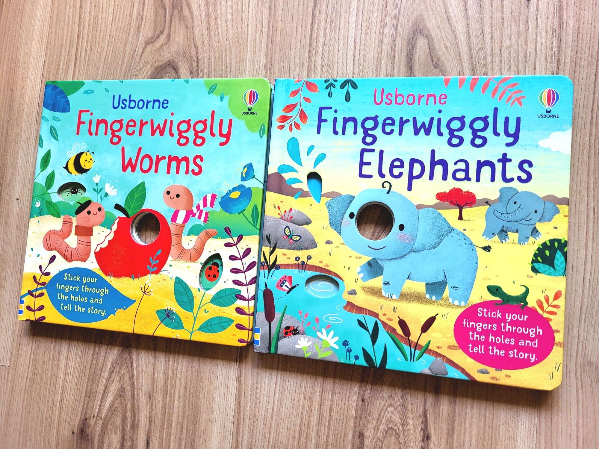Usborne Fingerwiggly Worms książeczka po angielsku na paluszki