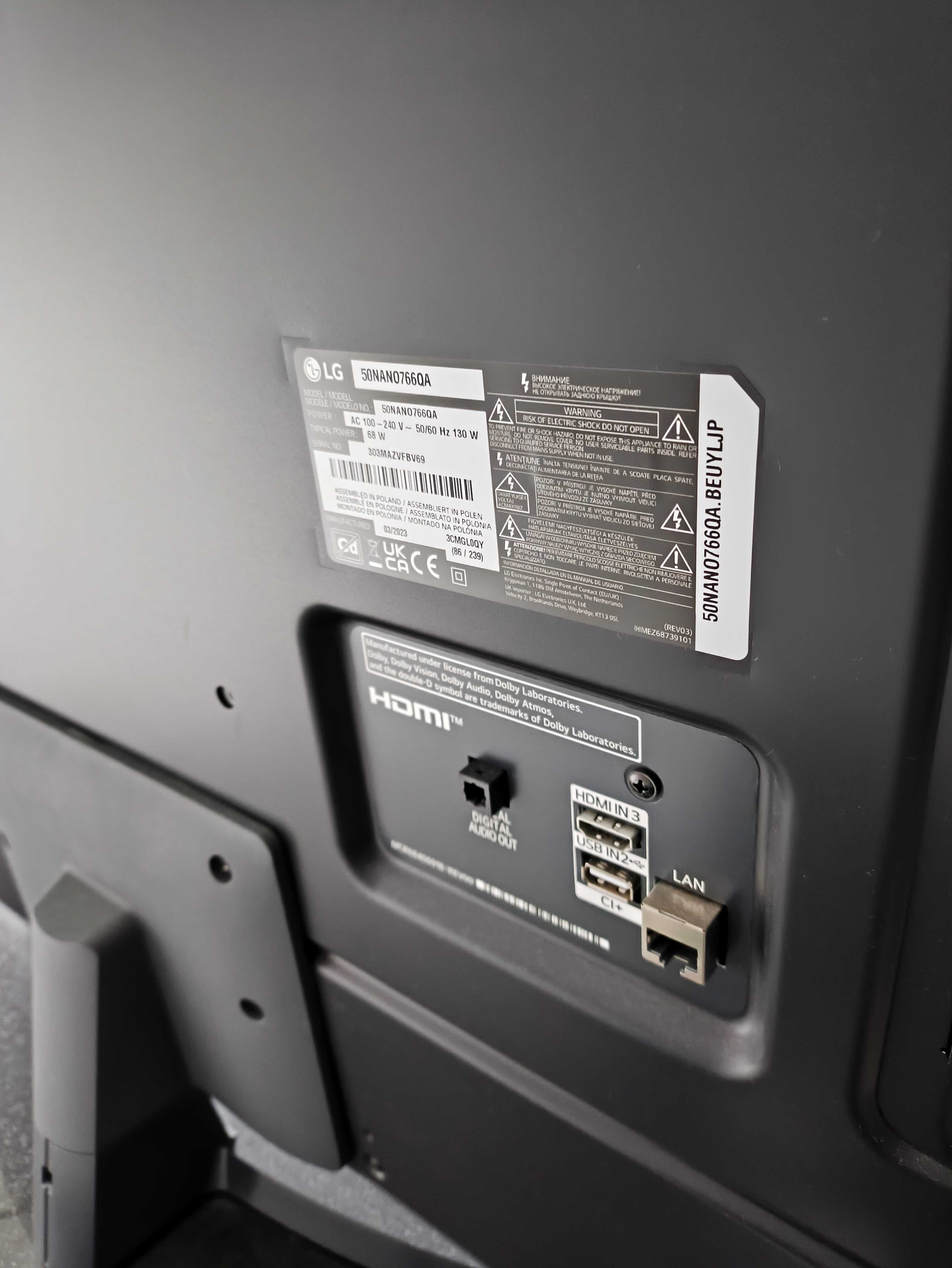 TV LG 50 NANO como nova