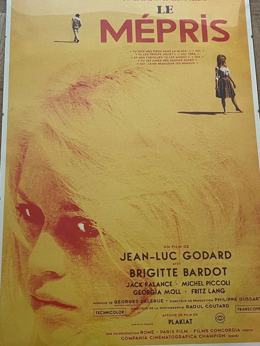 Plakat do filmu Le mépris/Pogarda reż. Jean-Luc Godard