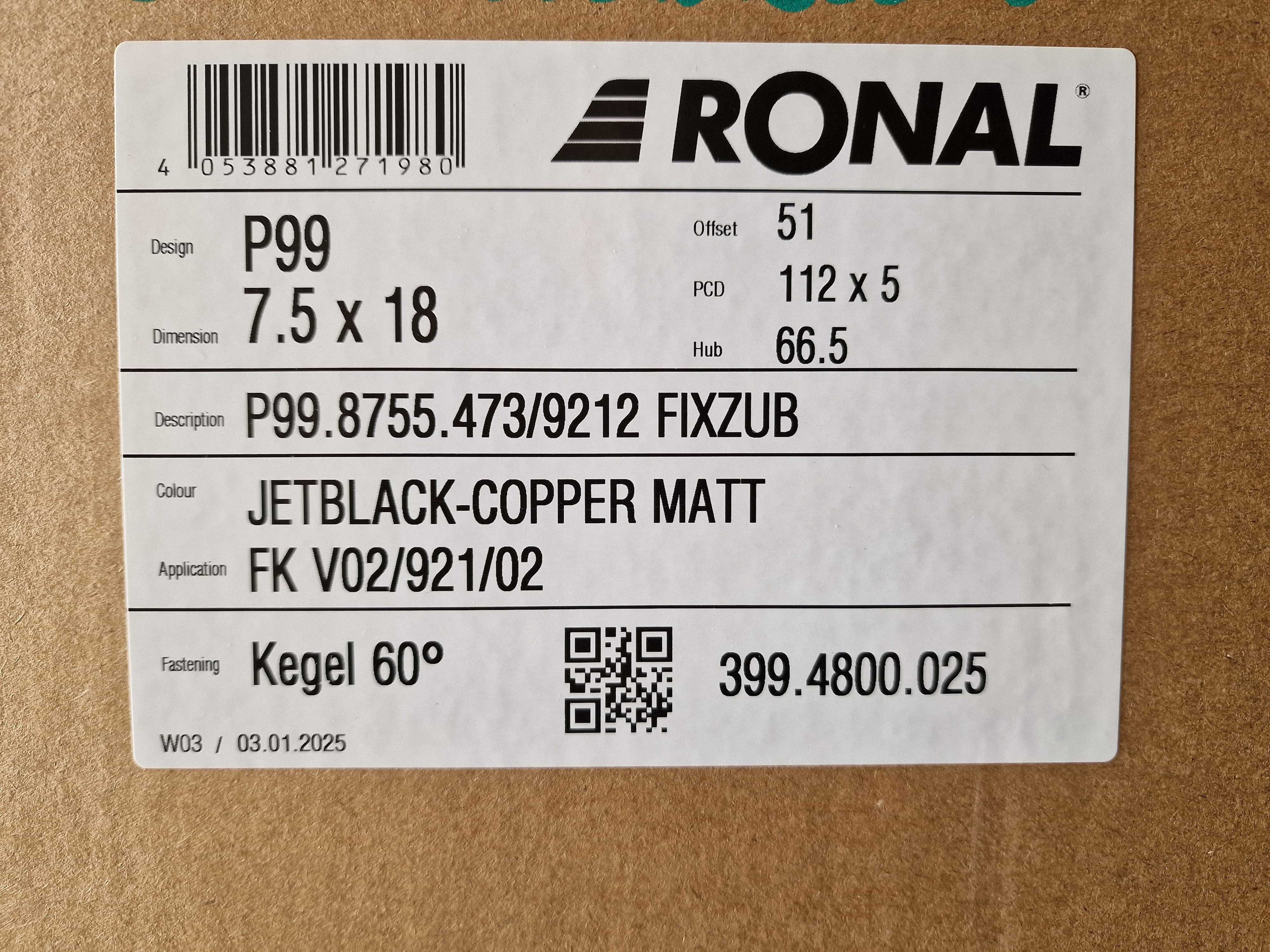 NOWE ALUFELGI 18" SEAT Alhambra Altea Born Leon Toledo - Miedziany