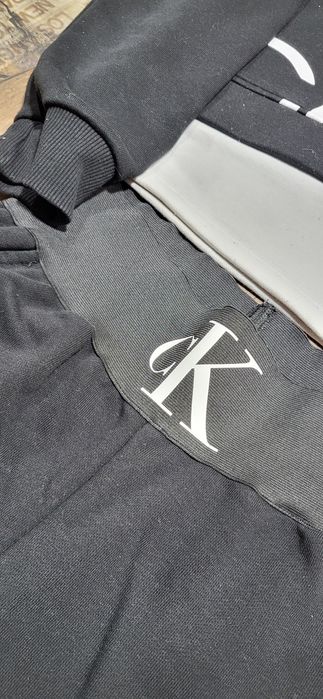 Dres damski dwa kolory zatrzaski bawełna premium szerokie spodnie S