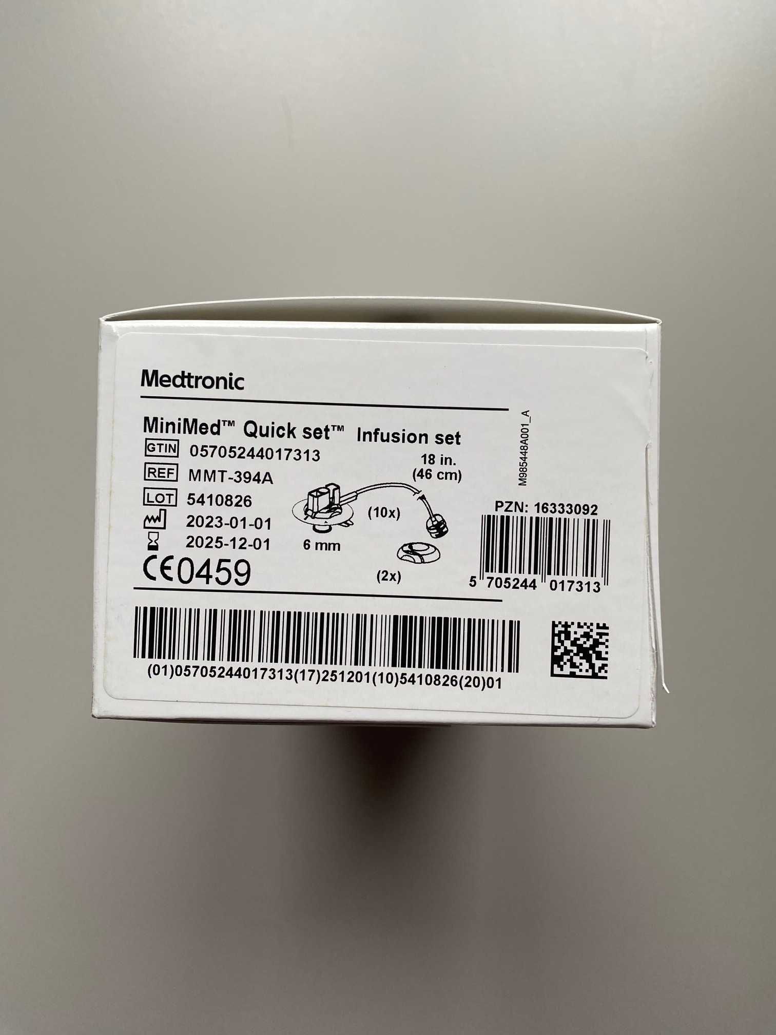 Medtronic Quick Set wkłucia Zestaw Infuzyjny  6mm Dren 46 cm
