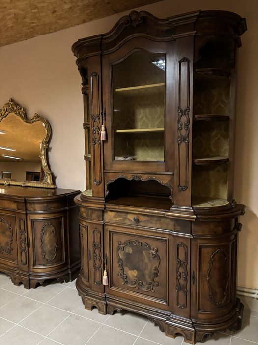 Stylowy Włoski Zestaw Komplet Komoda + Witryna Kredens meble stylowe