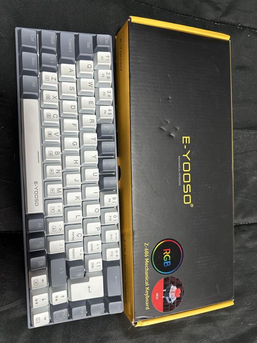 Teclado mecanico switch vermelho