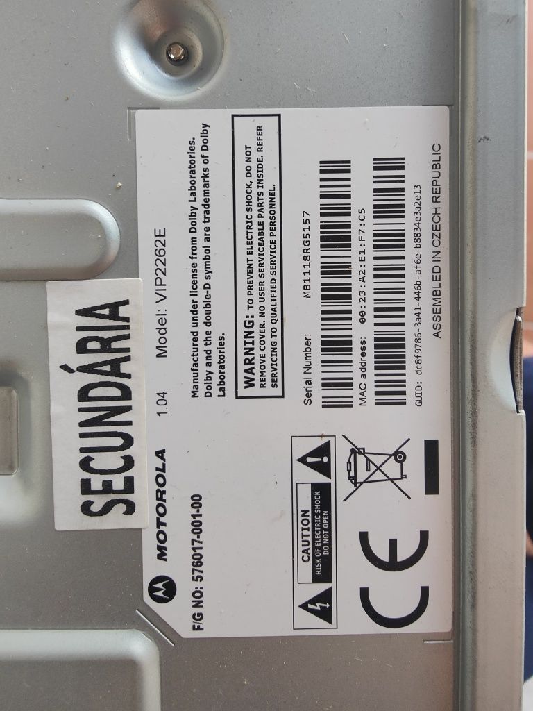 Equipamentos instalação Vodafone