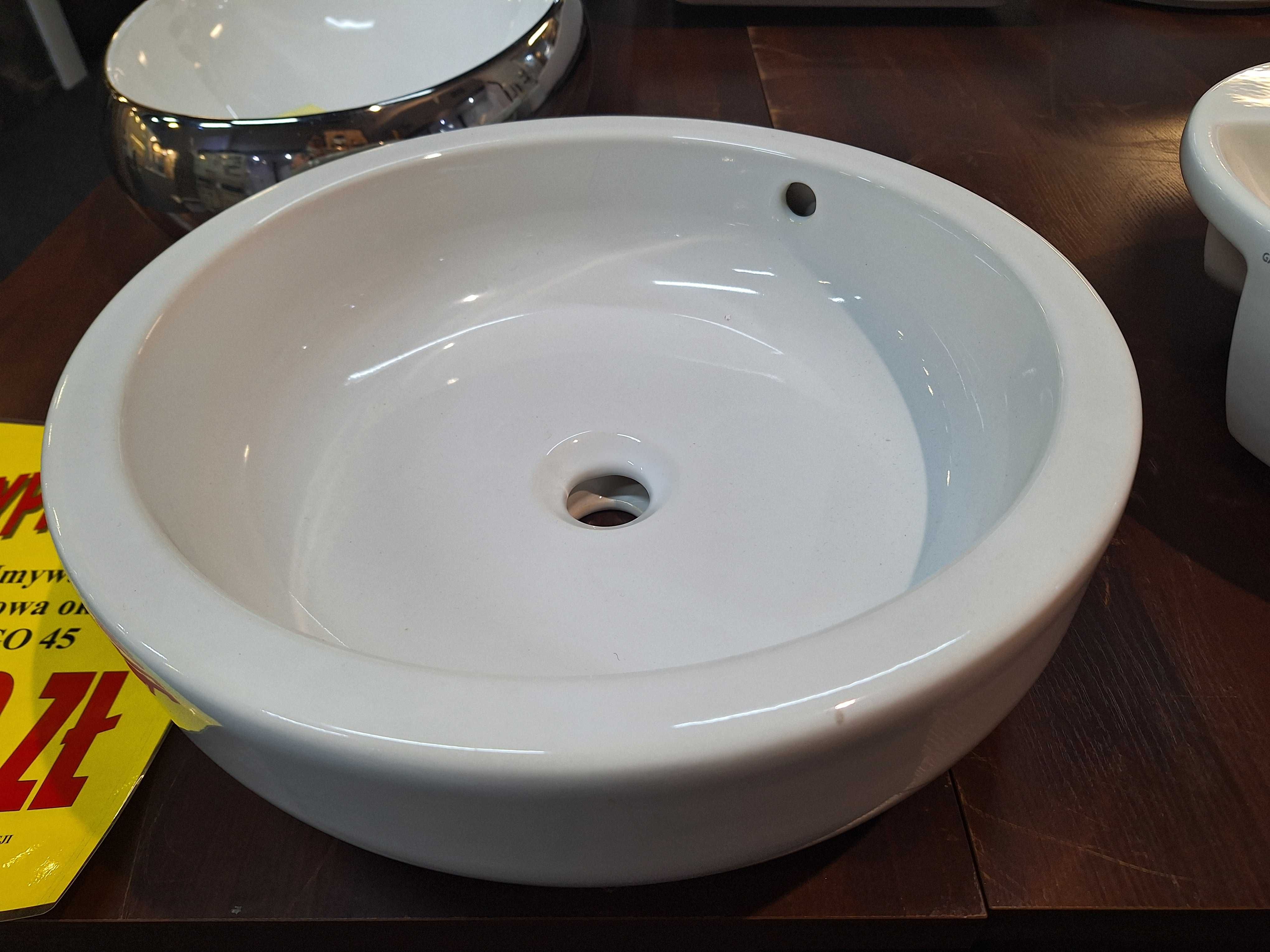 Umywalka okrągła EGO 45 cm bez otworu