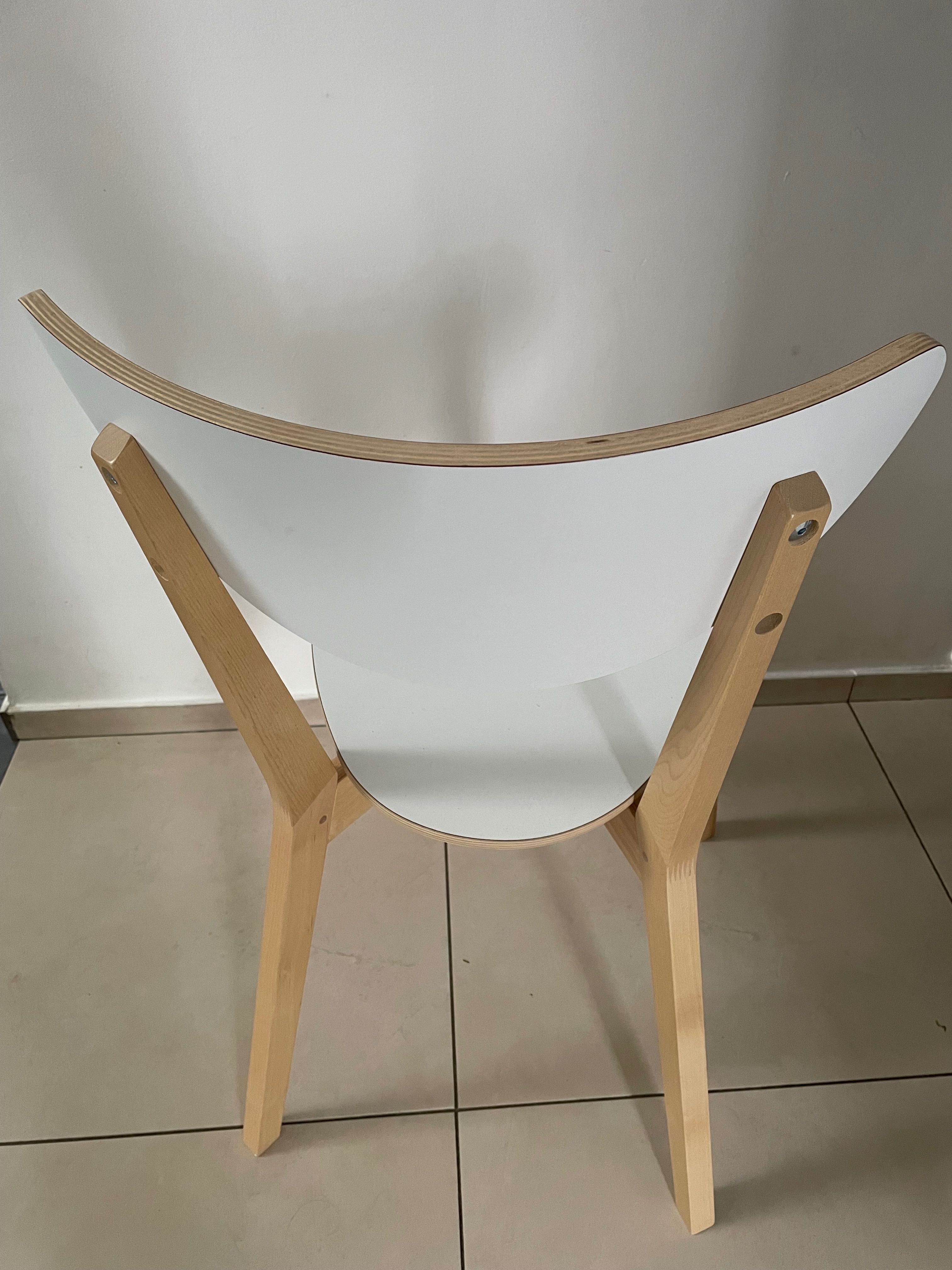 Krzesło IKEA Nordmyra białe brzoza