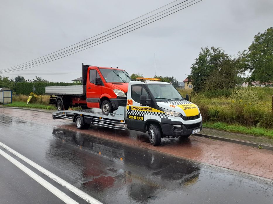 Pomoc Drogowa Autoholowanie  Laweta Autolaweta Holowanie Chełmno BUS
