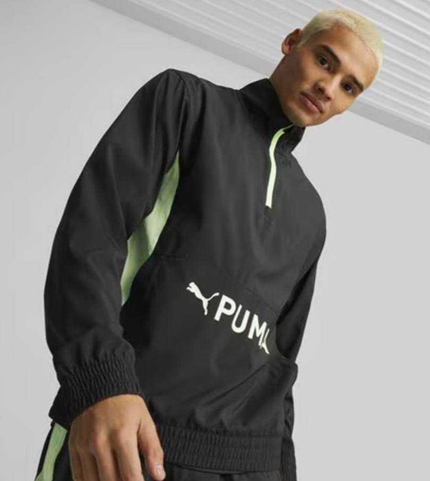 Вітровка Puma Fit Woven 1/2 Zip - чорний оригінал