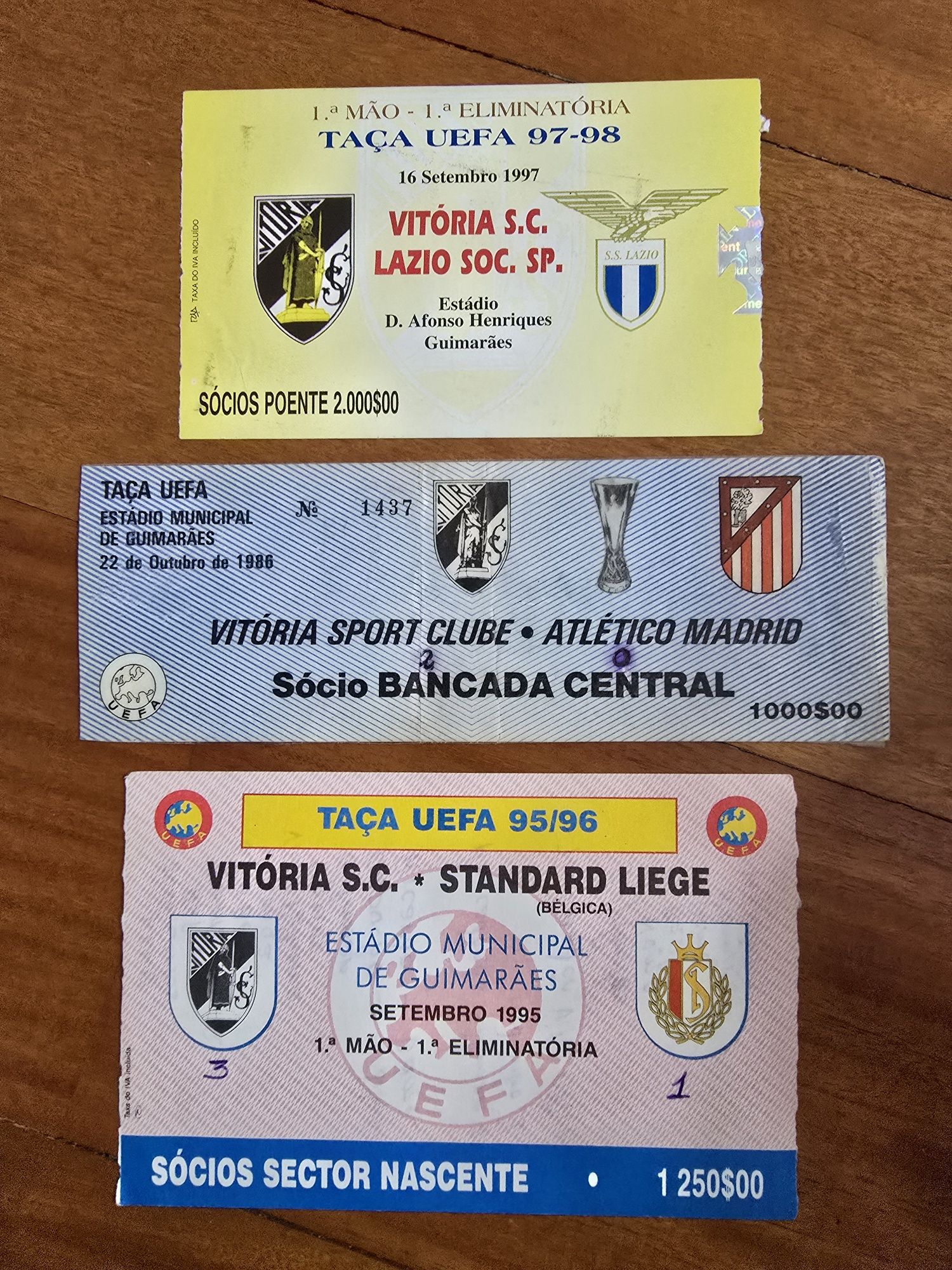 Bilhetes Vitória Sport Club - Competições Europeias