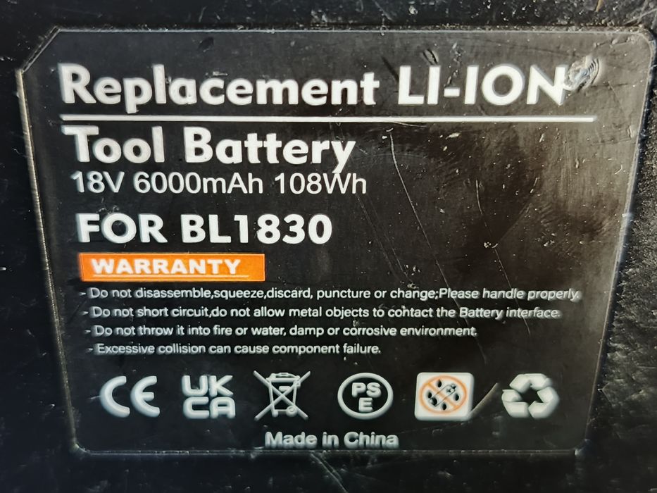 Akumulator podróba  Makita 6 Ah