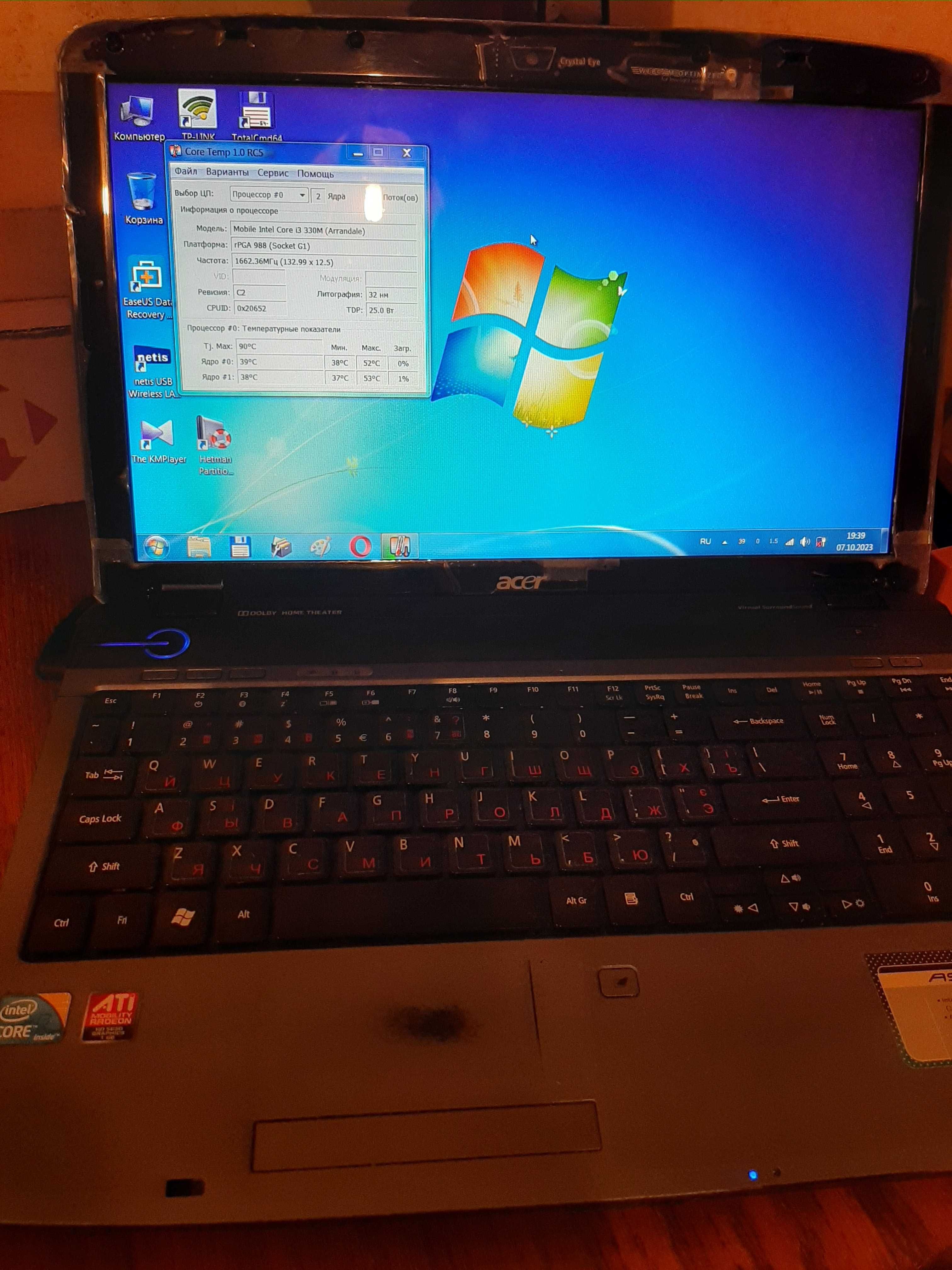 Ноутбук Acer Aspire 5740G Intel Core i3 200Gb 3GbDDR3+аккум