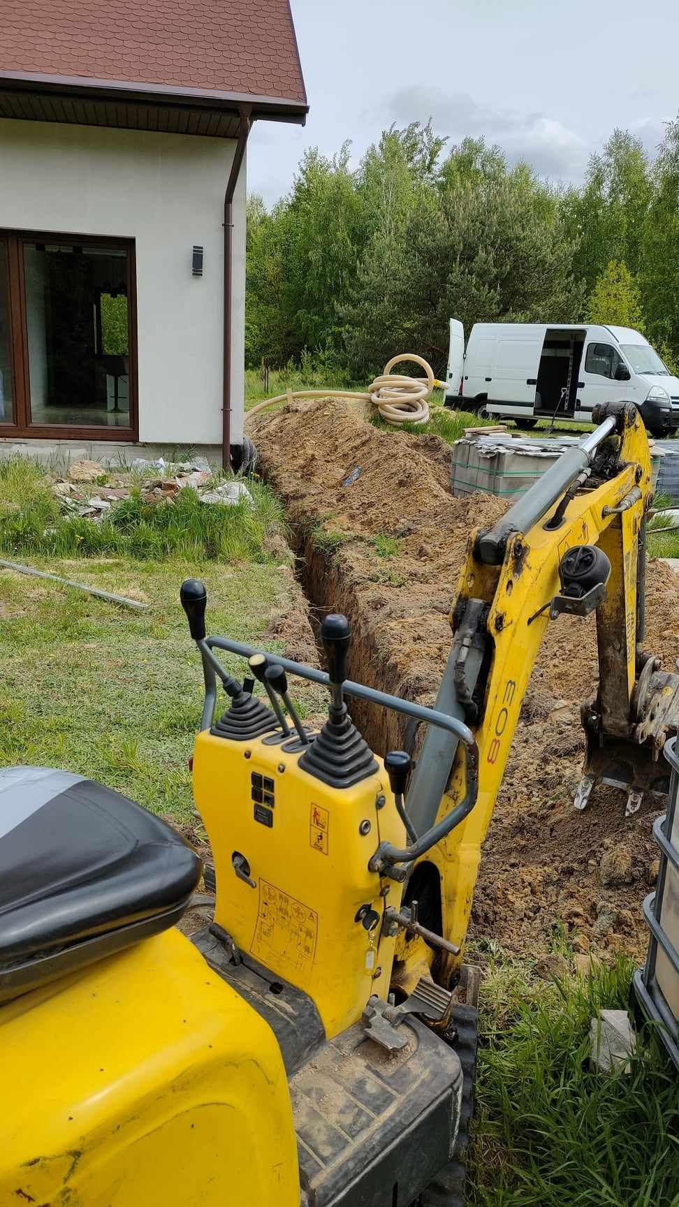 USŁUGI Minikoparką z operatorem z uprawnieniami