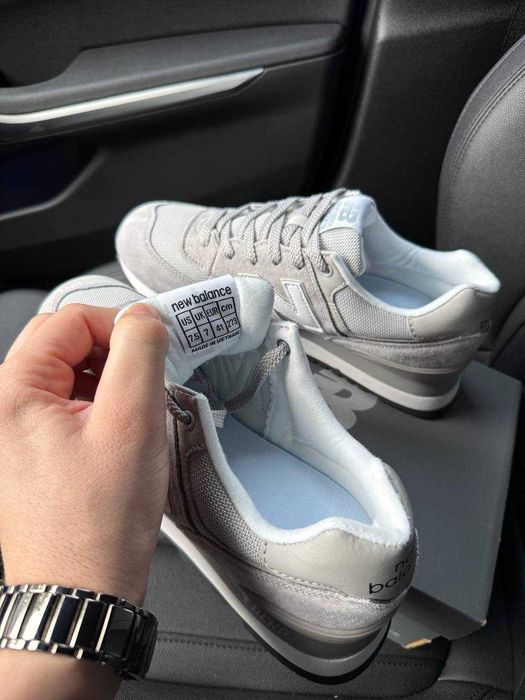 Чоловічі кросівки New Balance 574 Silver White (демісезонні) NB156