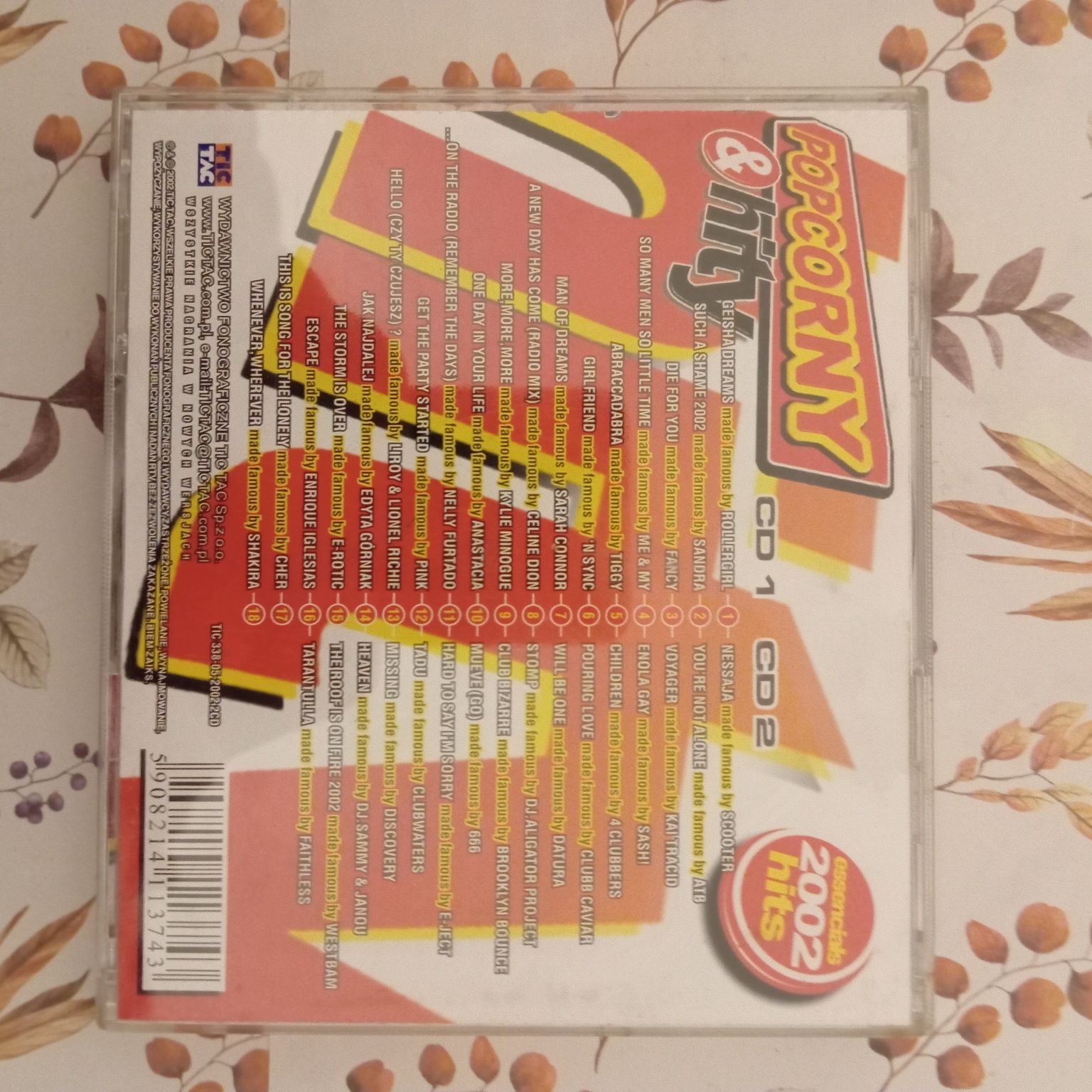 2 CD Popcorny & hits, 2002r super stan, extra cena