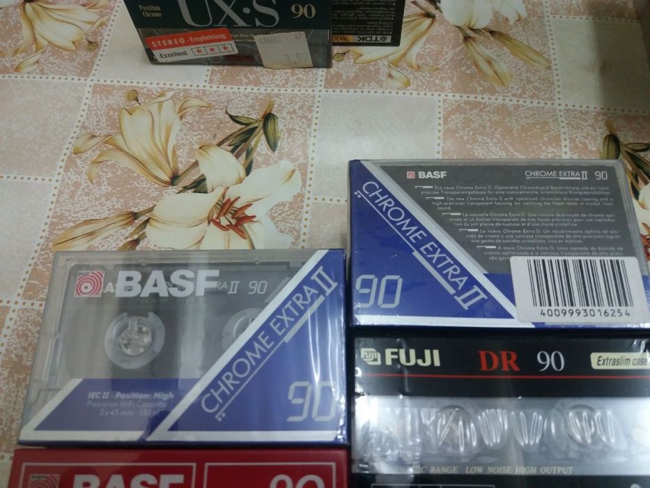 Аудиокассеты BASF CHROME EXTRA, CHROME SUPER 90-120 мин. Новые!!