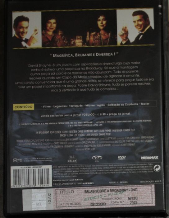 4 dvd's WOODY ALLEN, novos, selados