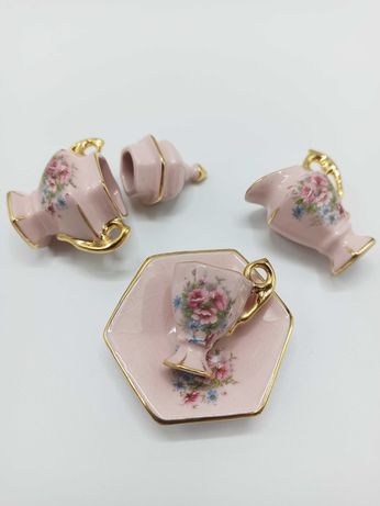 NOWY serwis dla dziewczynki różowa czeska porcelana kompl. nr 2