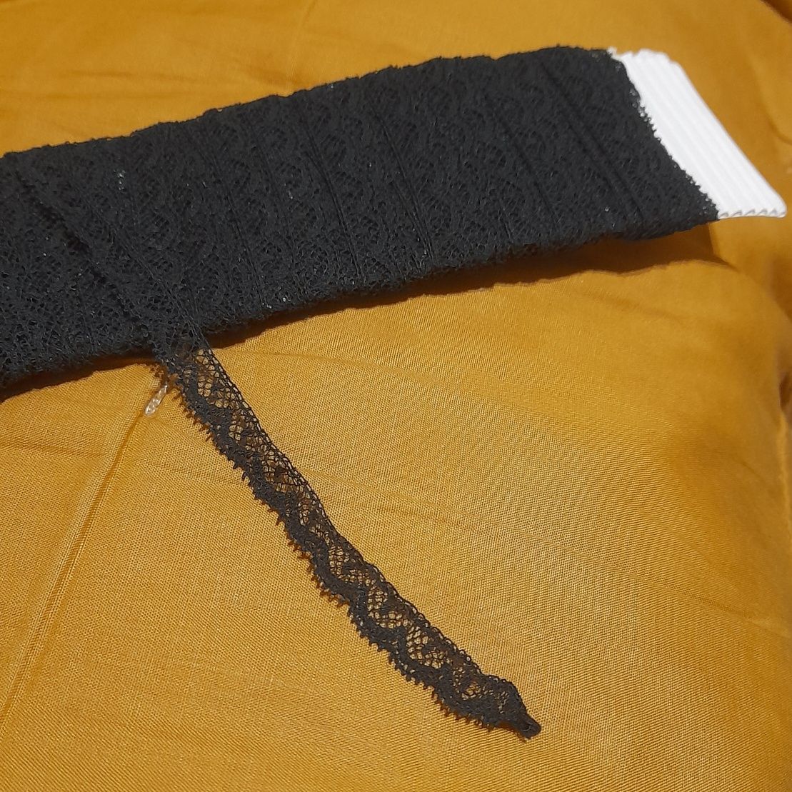 10 Mts. Renda cor preto com 1 cm - Nova