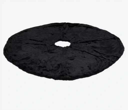Dywanik dekoracyjny kołnierz ozdoba pod choinkę 100 cm CZARNY