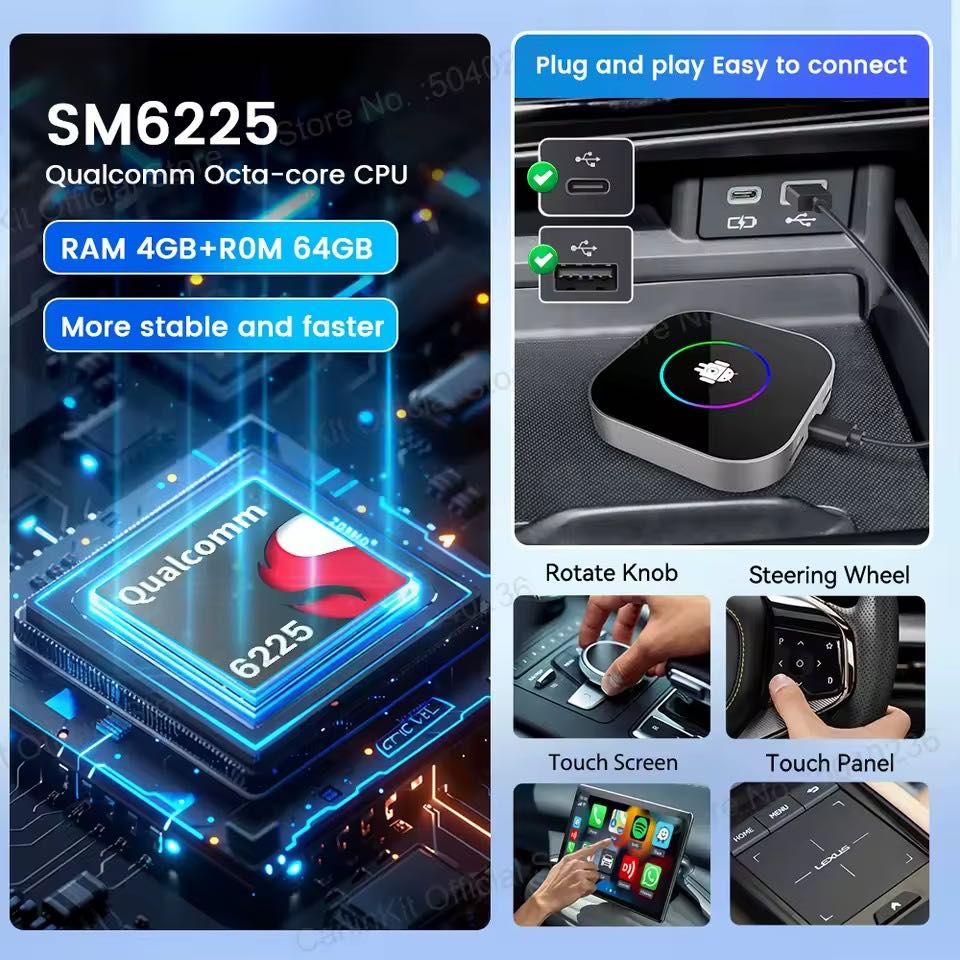 Приставка в авто CarlinKit R2 Tbox перегляд YouTube через CarPlay