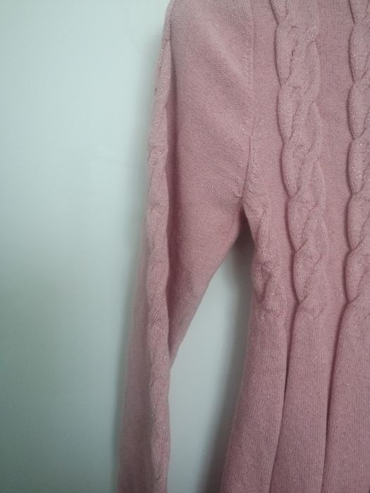 Sukienka sweterkowa dziewczęca rozmiar 128/134