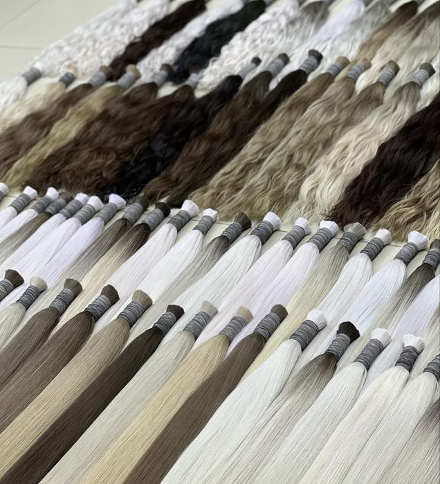 Волосся люкс для нарощення від 55 см та від 50г накладний