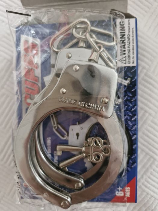 Дитячі металеві наручники з ключами, іграшковий набір поліцейського