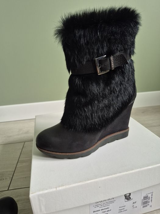 Badura botki futro rozmiar 37 jak nowe