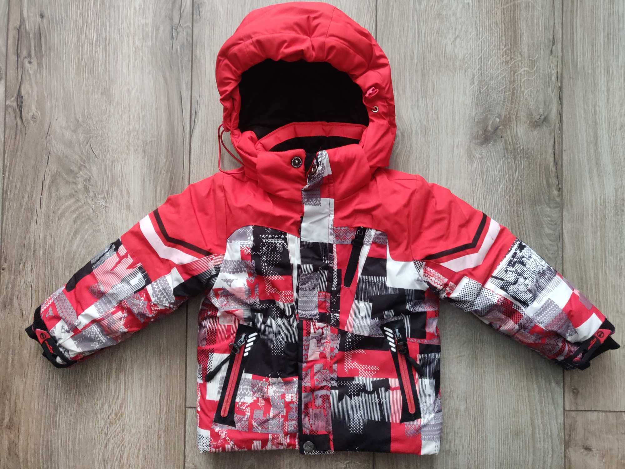 Лыжная термокуртка Scorрian outdoor рост 98 красная + принт